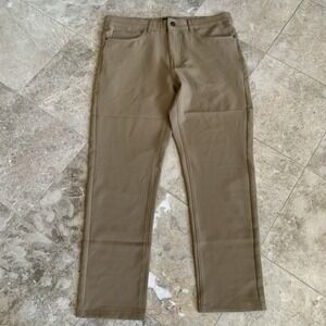 Marc Asher Mens 34x30 Athletic Taper Dark Khaki Pants MSRP $68 NWOT